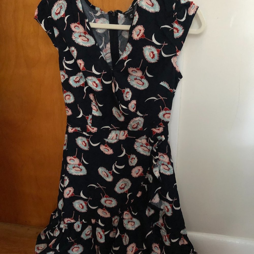 J.Crew Women's Dress, Size 0P, Navy Floral